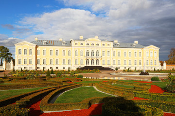 Naklejka premium The Rundale Palace, Rundāles Pils, &nbsp;Zemgale, Latvia, Europe