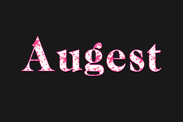 August in pink paint style