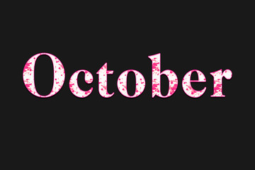 October in pink paint style