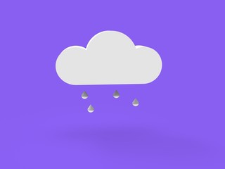 3d rendering Cloud modern symbol organise archive and fileslustration