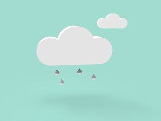 3d rendering Cloud modern symbol organise archive and fileslustration