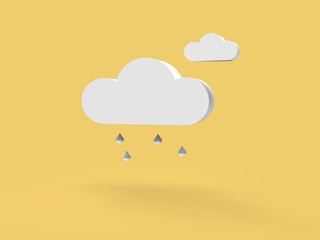 3d rendering Cloud modern symbol organise archive and fileslustration