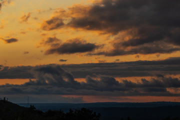 sunset over the mountains