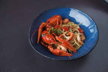 pasta shrimp with lobster