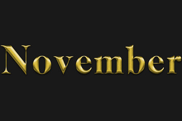 November in gold style