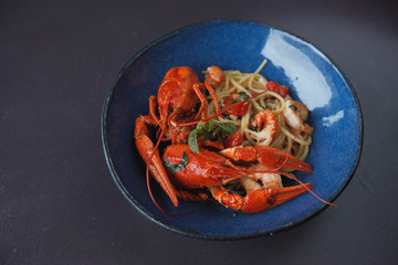 pasta shrimp with lobster