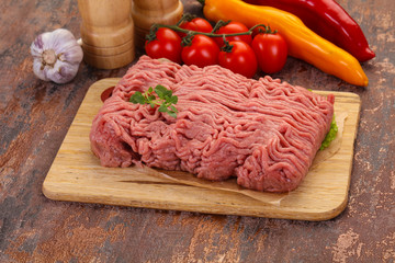 Raw turkey minced meat