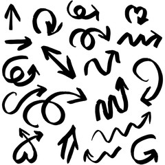 Arrow sketch handmade doodle swipe up symbol sign isolated on white background.Arrows icons vector hand drawn editable set. Simple logo vector design illustration image.