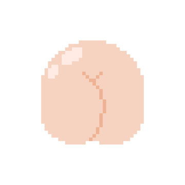 recommend clip art: Ass pixel art. buttocks 8 bit. Pixelate vector illustration