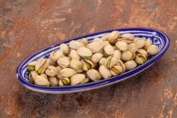 Pistachio nuts heap