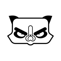 Grumpy Cat face icon. Angry pet. vector illustration