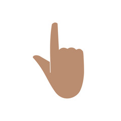 Hands gesture emoji, index pointing up. Isolated vector illustration