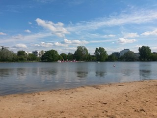 Empty beach during coronavirus lockdown in Germany