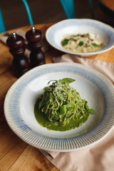 pasta with pesto basil