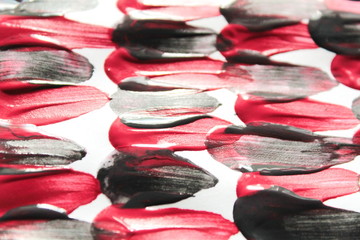 black and red brush strokes