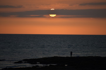 Pescador al atardecer