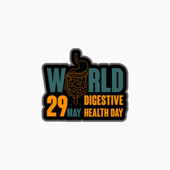 World digestive health day typography concept design.