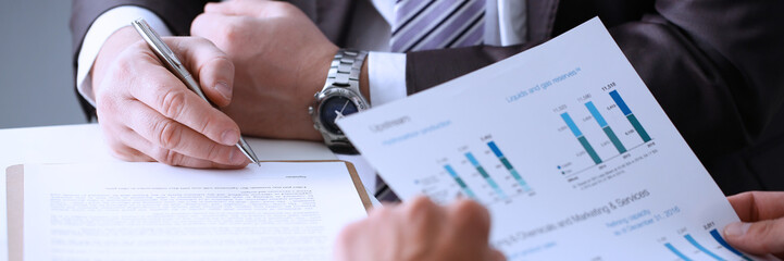 Male arm in suit and tie fill form clipped