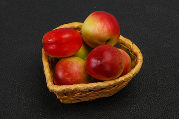 Sweet tasty fresh ripe apricots