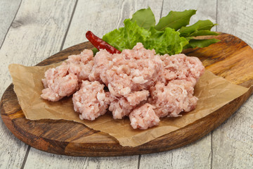 Homemade pork minced meat for cooking
