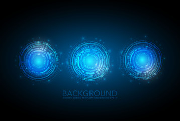 Fototapeta premium business background business background Abstract business background.Vector design. Circle blue abstract technology innovation concept vector background 