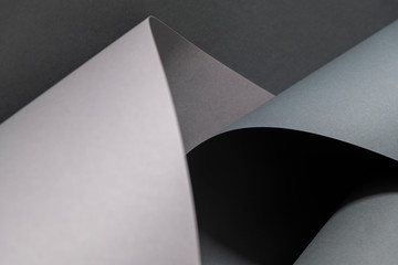 Monochrome Papierrollen als Hintergrund.