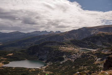 Fototapeta premium Beautiful view from the Seven Rila lakes in the Rila mountain, Bulgaria