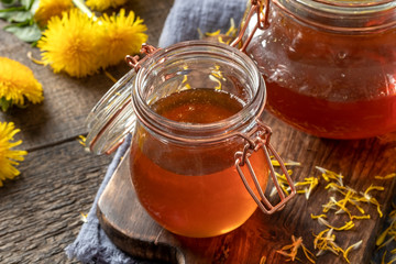 Dandelion honey - a syrup made from fresh dandelion flowers
