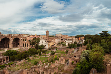Fototapeta na wymiar Rome ruins landscape sky