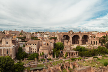 Fototapeta na wymiar Rome ruins landscape sky