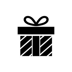 Gift icon, logo isolated on white background