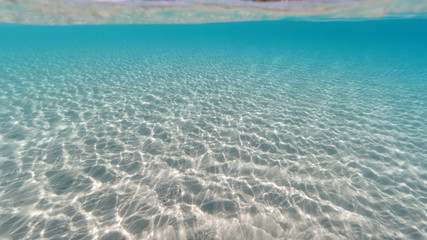 Underwater mediterranean paradise beach with emerald - turquoise sea