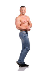 Image of muscle man posing in studio