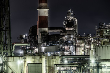 川崎・京浜工業地帯の工場夜景