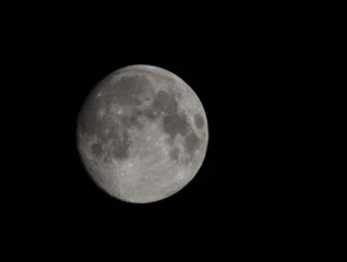 full moon on black background