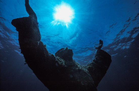 Christ of The Abyss statue in the Florida Keys