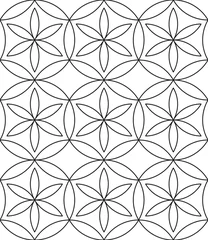 Gardinen Blume des Lebenshintergrundes. Nahtloses Muster. Schwarz und weiß. Vektor-Illustration EPS 10 © kovalto1