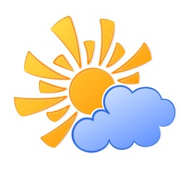 A symbol of summer sun and cloud.