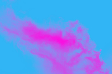 Fototapeta na wymiar Pink cloud on blue background 