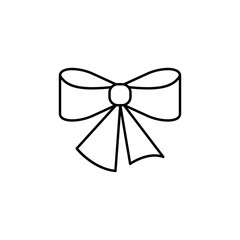 hair band, bow line illustration icon on white background