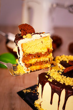 Tart on a wooden table