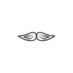 Fototapeta premium mustache line illustration icon on white background