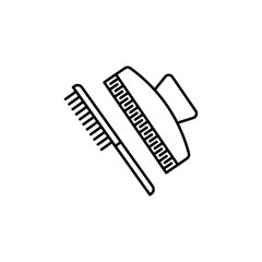 clamp line illustration icon on white background