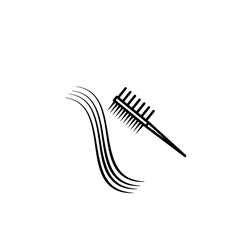 hair coloring line illustration icon on white background