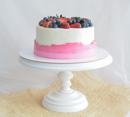 wedding cake with berries