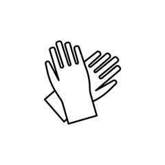 gloves line illustration icon on white background