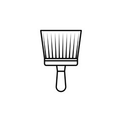 brush, barber shop line illustration icon on white background
