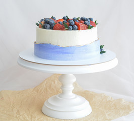wedding cake with berries