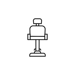 chair line illustration icon on white background