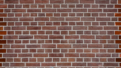 Abstract brick wall background, closeup. Red brick wall texture.